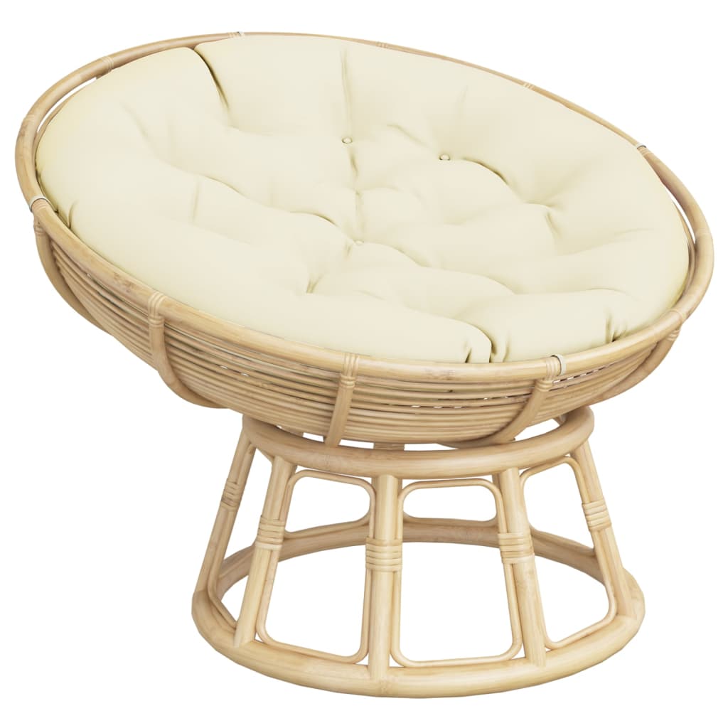 Cuscino Rotondo Crema Ø 100x11 cm in Tessuto Oxford | homemem39