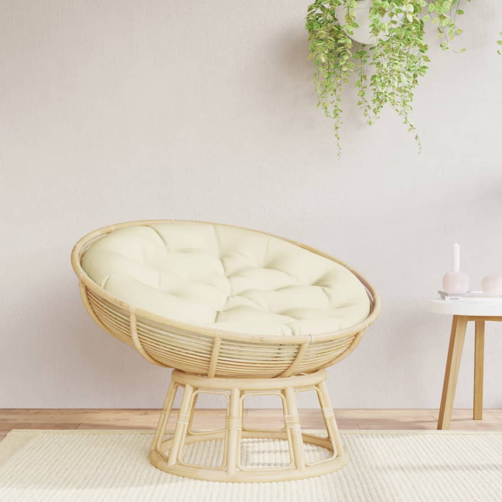 Cuscino Rotondo Crema Ø 100x11 cm in Tessuto Oxford | homemem39