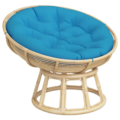 Cuscino Rotondo Blu Chiaro Ø 100x11 cm in Tessuto Oxford