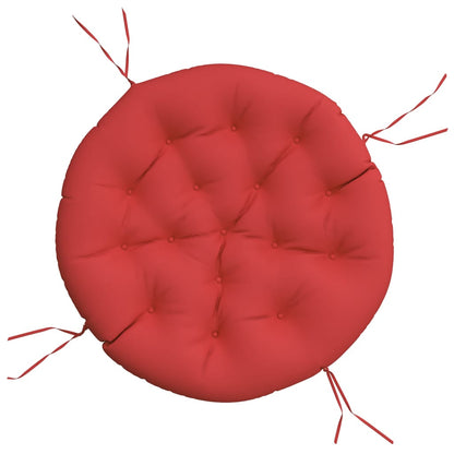 Cuscino Rotondo Rosso Ø 100x11 cm in Tessuto Oxford | homemem39