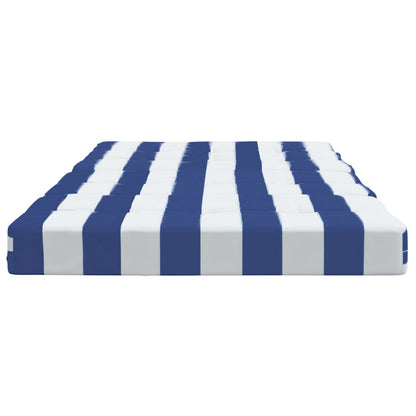 Cuscini Sedia a Sdraio 2pz Strisce Bianche e Blu Tessuto Oxford | homemem39