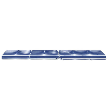 Cuscini Sedia a Sdraio 2pz Strisce Bianche e Blu Tessuto Oxford | homemem39