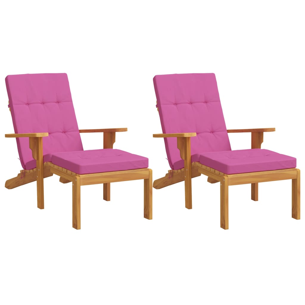 Cuscini per Sedia a Sdraio 2 pz Rosa in Tessuto Oxford | homemem39