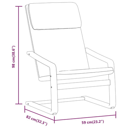 Relax Armchair with Footrest in Light Gray Fabric