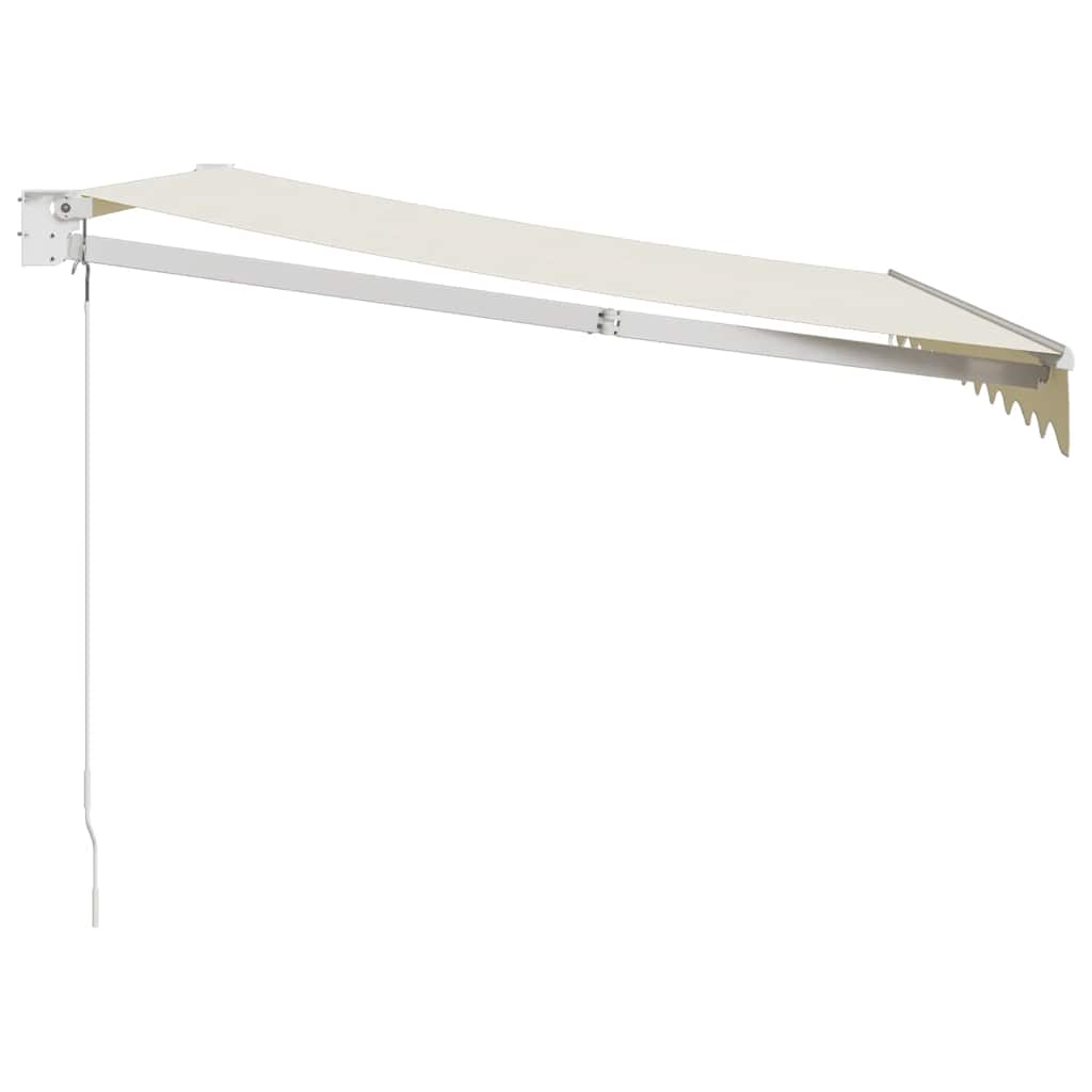 Tenda da Sole Retrattile Crema 3x2,5 m in Tessuto e Alluminio
