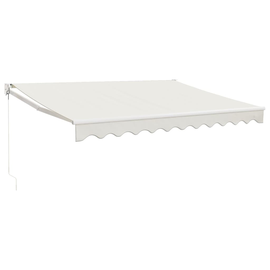 Tenda da Sole Retrattile Crema 3,5x2,5 m in Tessuto e Alluminio | homemem39