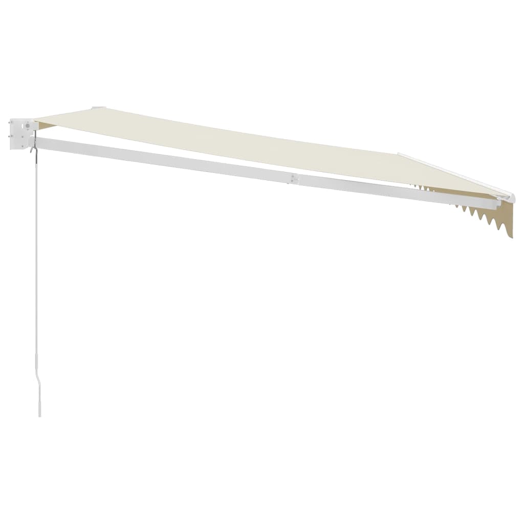 Tenda da Sole Retrattile Crema 4x3 m in Tessuto e Alluminio