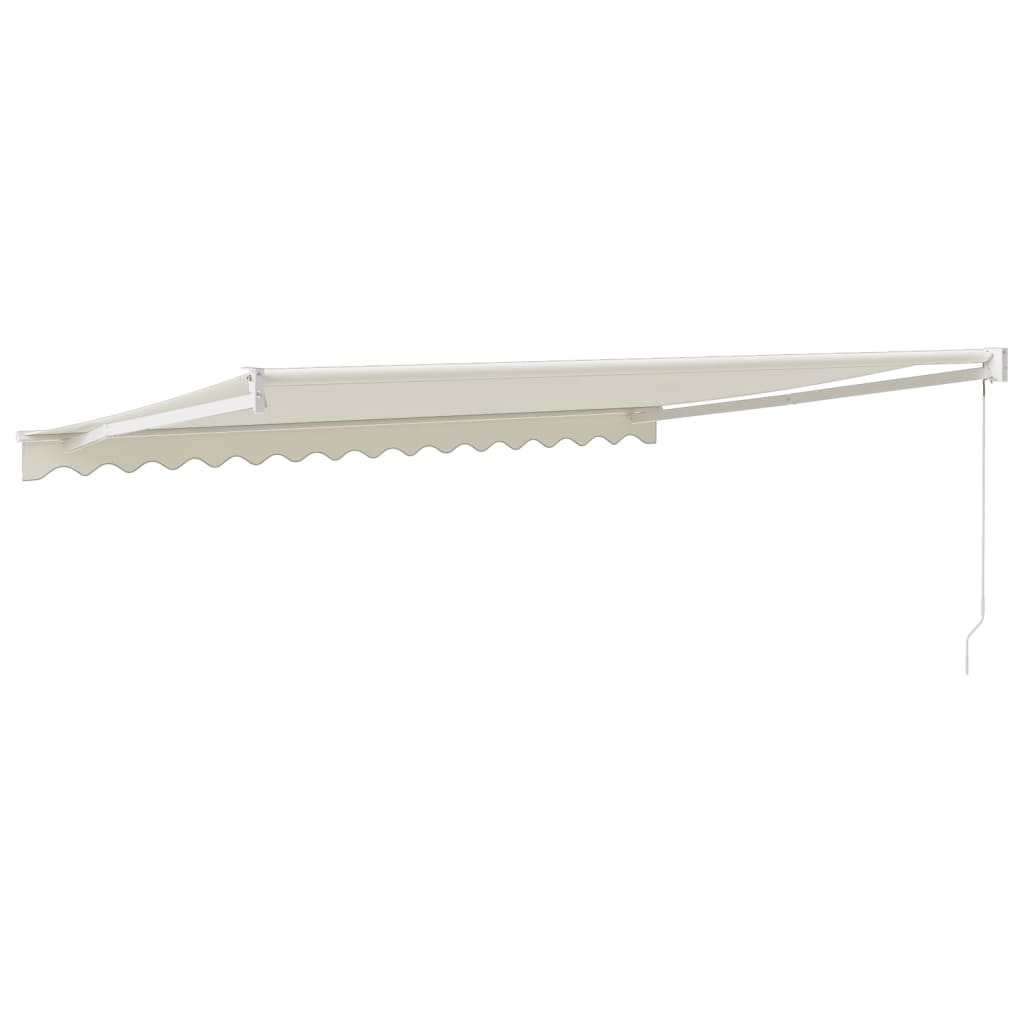 Tenda da Sole Retrattile Crema 4x3 m in Tessuto e Alluminio | homemem39