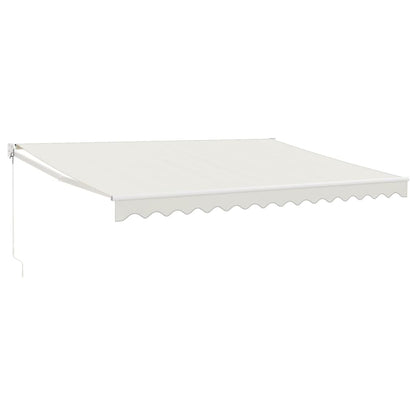 Tenda da Sole Retrattile Crema 4,5x3 m in Tessuto e Alluminio | homemem39