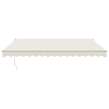 Tenda da Sole Retrattile Crema 4,5x3 m in Tessuto e Alluminio