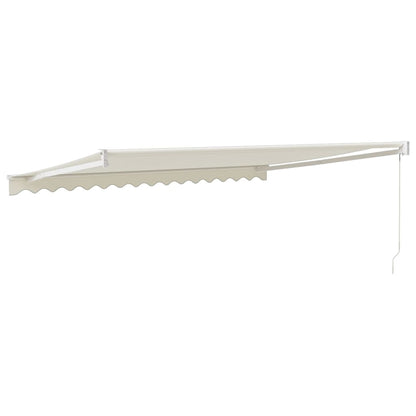 Tenda da Sole Retrattile Crema 4,5x3 m in Tessuto e Alluminio | homemem39