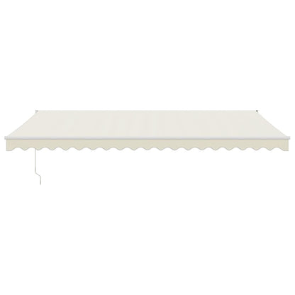 Tenda da Sole Retrattile Crema 5x3 m in Tessuto e Alluminio