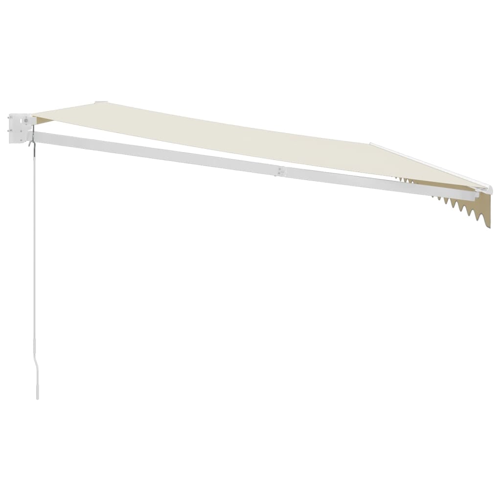 Tenda da Sole Retrattile Crema 5x3 m in Tessuto e Alluminio