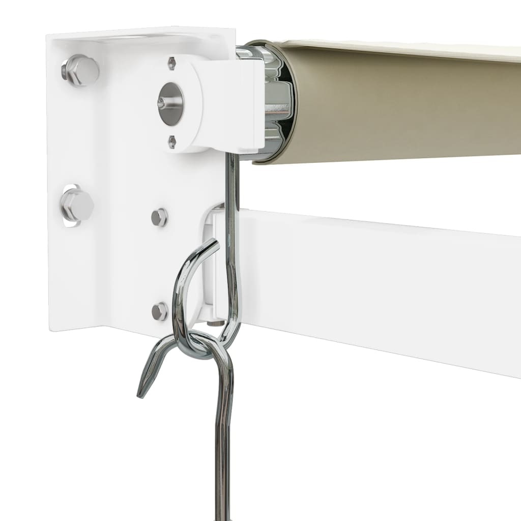 Tenda da Sole Retrattile Crema 5x3 m in Tessuto e Alluminio