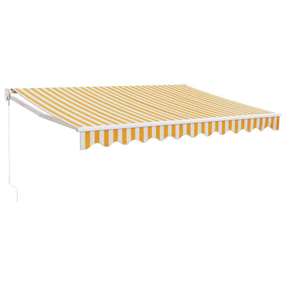 Tenda Retrattile Gialla e Bianca 3x2,5 m in Tessuto e Alluminio | homemem39