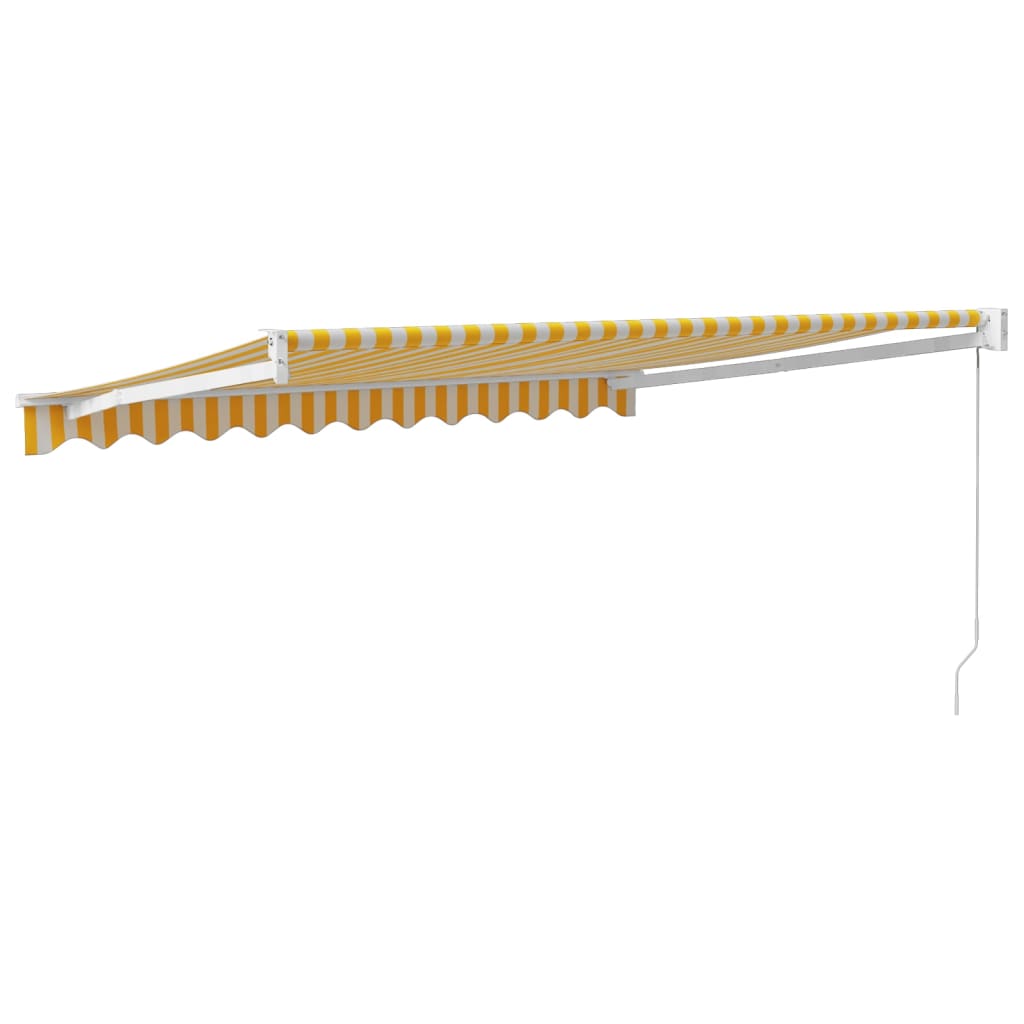 Tenda Retrattile Gialla e Bianca 3x2,5 m in Tessuto e Alluminio | homemem39