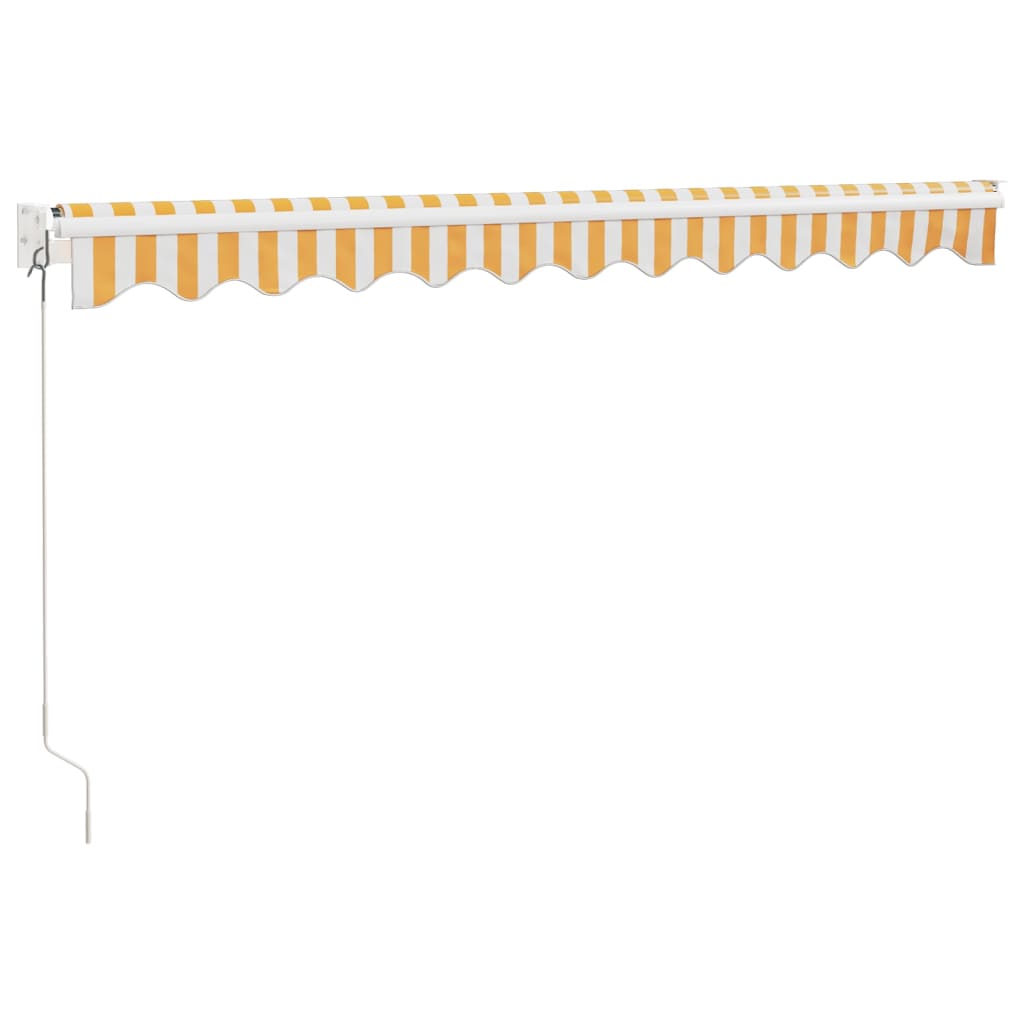 Tenda Retrattile Gialla e Bianca 3x2,5 m in Tessuto e Alluminio | homemem39