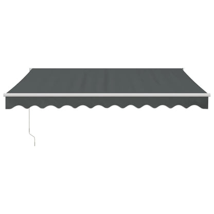 Tenda da Sole Retrattile Antracite 3x2,5 m Tessuto e Alluminio