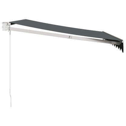 Tenda da Sole Retrattile Antracite 3x2,5 m Tessuto e Alluminio