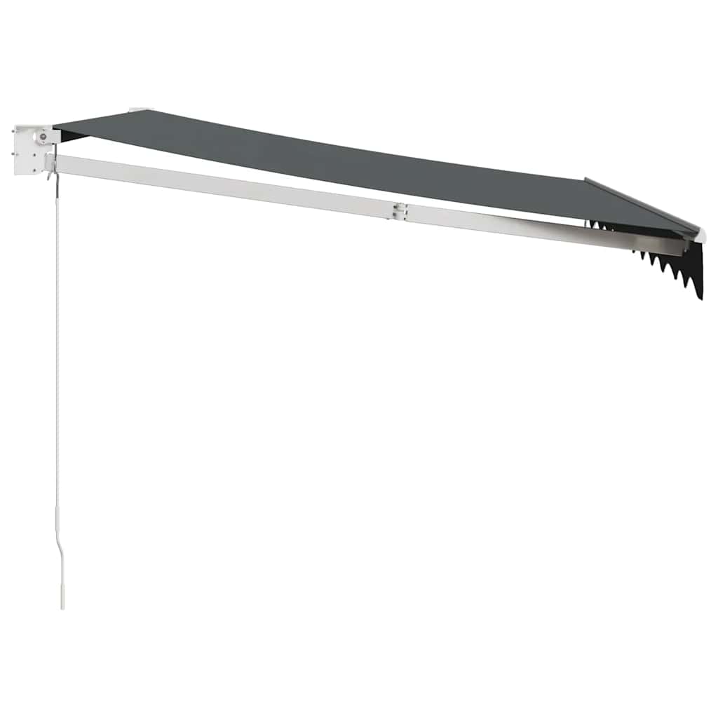 Tenda da Sole Retrattile Antracite 3,5x2,5m Tessuto e Alluminio