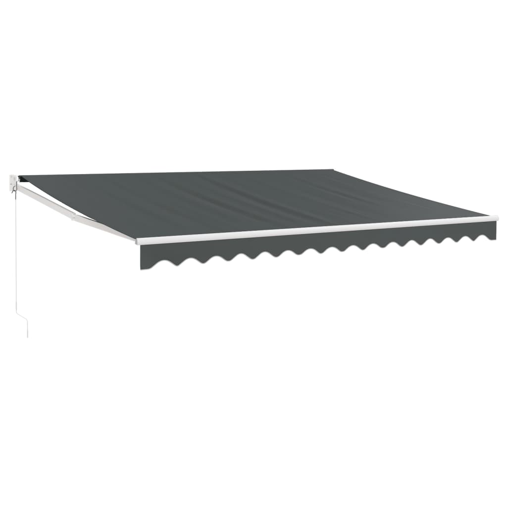 Tenda da Sole Retrattile Antracite 4x3 m in Tessuto e Alluminio | homemem39
