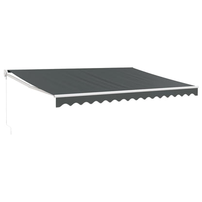 Tenda da Sole Retrattile Antracite 4x3 m in Tessuto e Alluminio