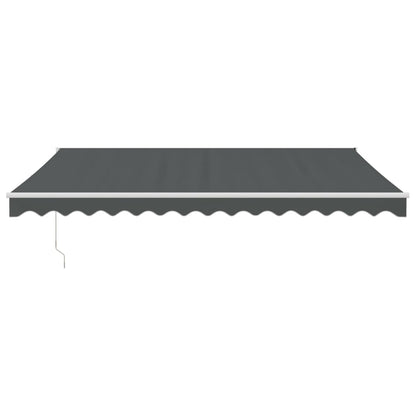 Tenda da Sole Retrattile Antracite 4x3 m in Tessuto e Alluminio