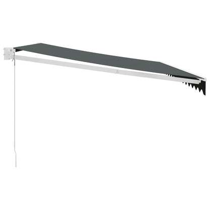 Tenda da Sole Retrattile Antracite 4x3 m in Tessuto e Alluminio