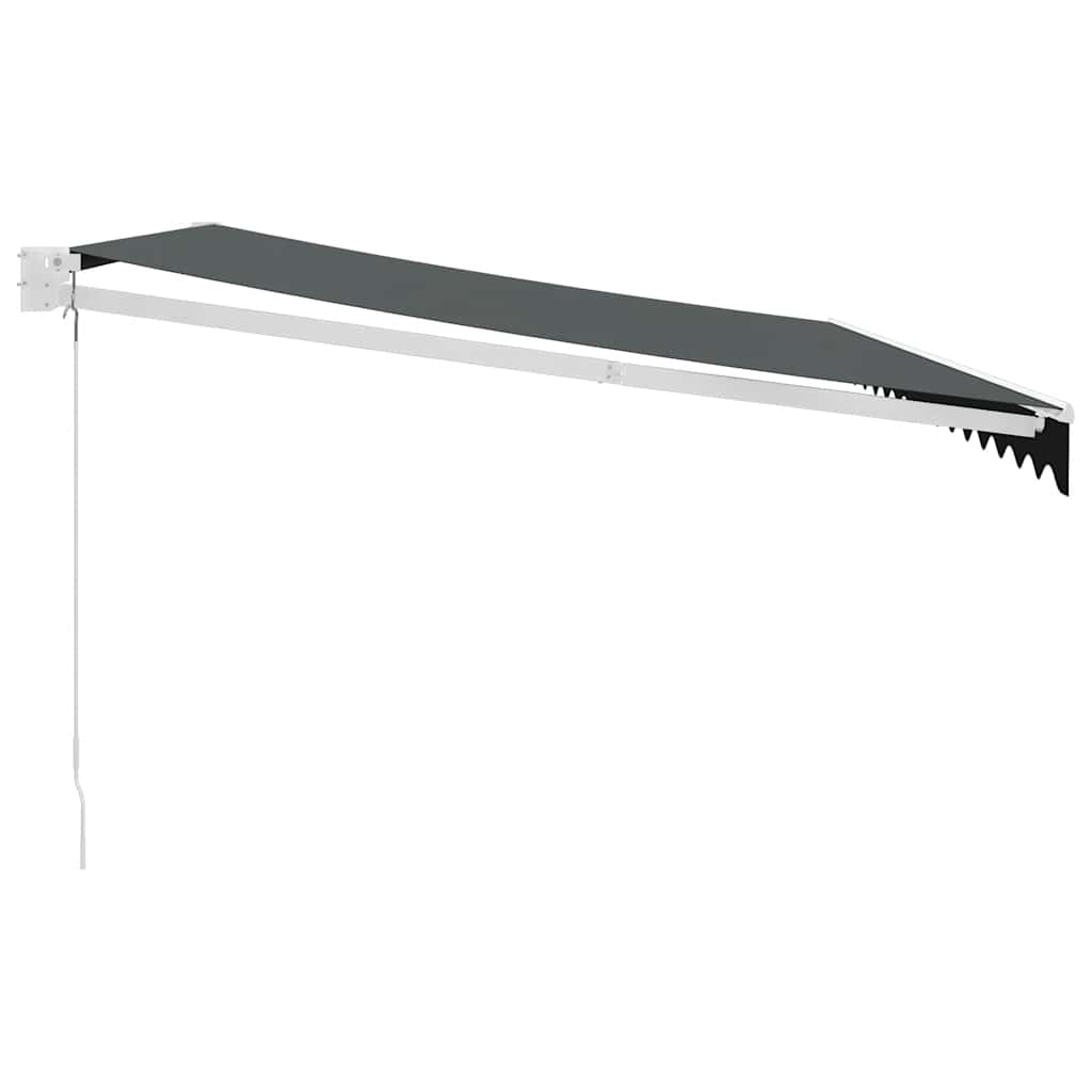 Tenda da Sole Retrattile Antracite 4,5x3 m Tessuto e Alluminio