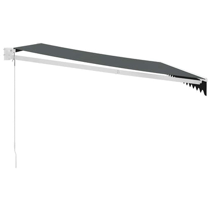 Tenda da Sole Retrattile Antracite 4,5x3 m Tessuto e Alluminio