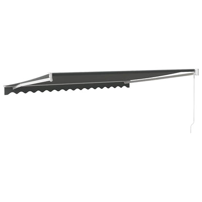 Tenda da Sole Retrattile Antracite 4,5x3 m Tessuto e Alluminio | homemem39