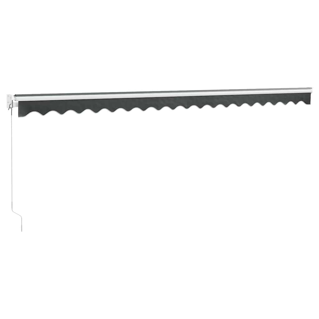 Tenda da Sole Retrattile Antracite 5x3 m in Tessuto e Alluminio | homemem39