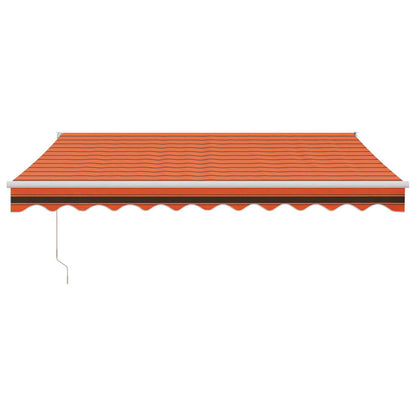 Tenda Retrattile Arancione e Marrone 3x2,5m Tessuto e Alluminio
