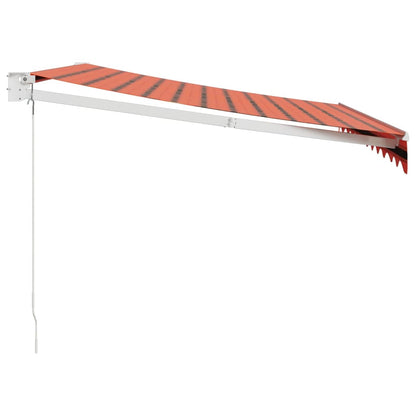 Tenda Retrattile Arancione e Marrone 3x2,5m Tessuto e Alluminio
