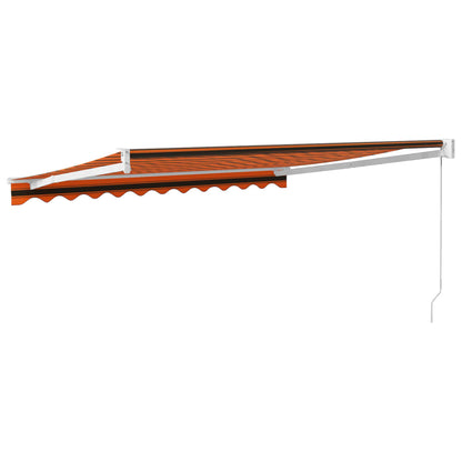 Tenda Retrattile Arancione e Marrone 3x2,5m Tessuto e Alluminio