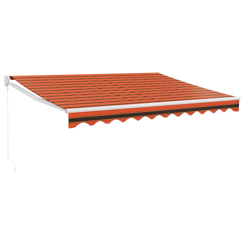 Tenda Retrattile Arancione Marrone 3,5x2,5m Tessuto e Alluminio | homemem39