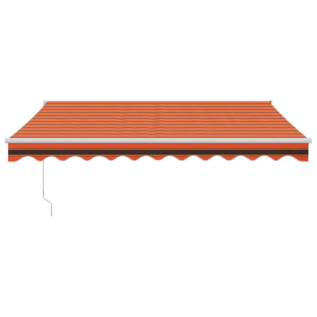 Tenda Retrattile Arancione Marrone 3,5x2,5m Tessuto e Alluminio | homemem39