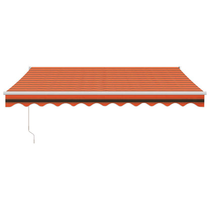 Tenda Retrattile Arancione Marrone 3,5x2,5m Tessuto e Alluminio