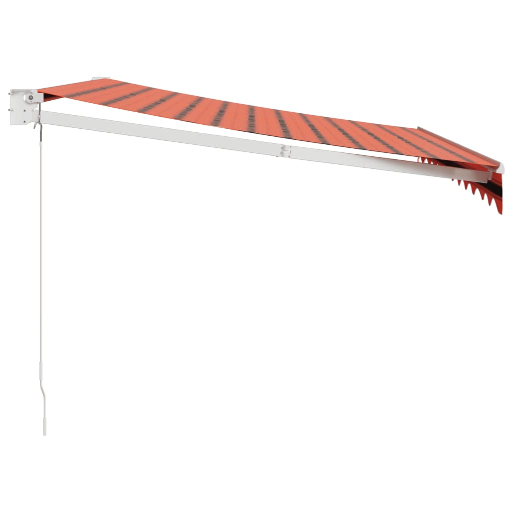 Tenda Retrattile Arancione Marrone 3,5x2,5m Tessuto e Alluminio