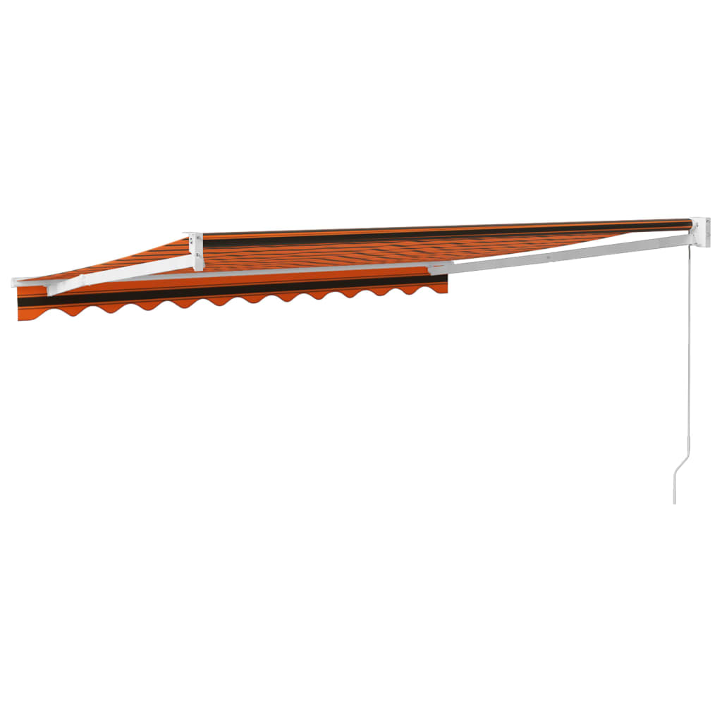 Tenda Retrattile Arancione Marrone 3,5x2,5m Tessuto e Alluminio | homemem39
