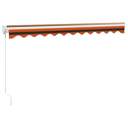 Tenda Retrattile Arancione Marrone 3,5x2,5m Tessuto e Alluminio | homemem39