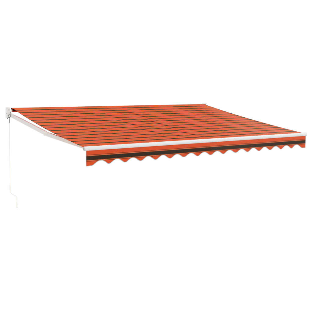 Tenda Sole Retrattile Arancione Marrone 4x3m Tessuto Alluminio | homemem39