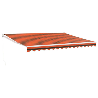 Tenda Sole Retrattile Arancione Marrone 4x3m Tessuto Alluminio | homemem39