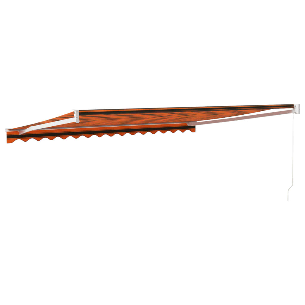 Tenda Sole Retrattile Arancione Marrone 4x3m Tessuto Alluminio | homemem39