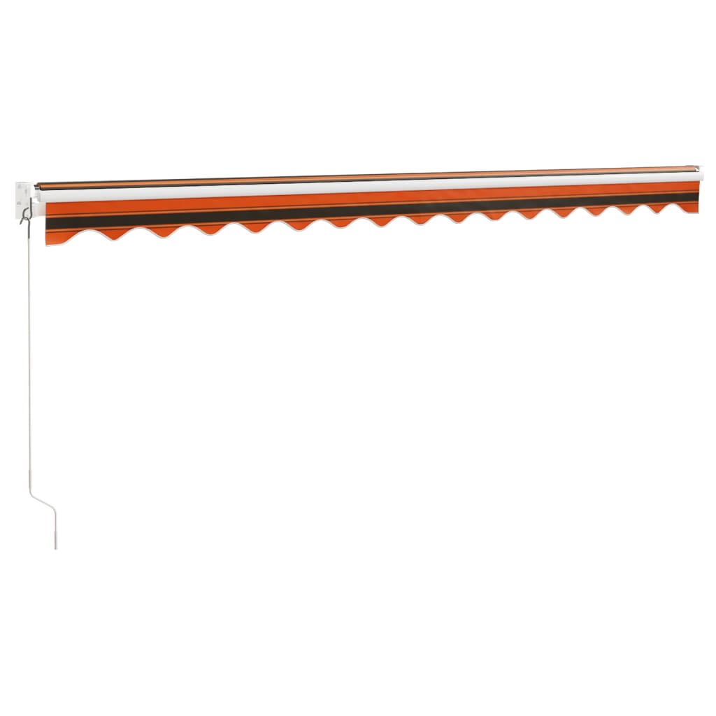 Tenda Sole Retrattile Arancione Marrone 4x3m Tessuto Alluminio | homemem39