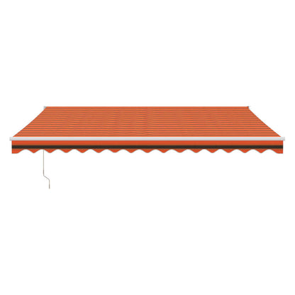 Tenda Retrattile Arancione Marrone 4,5x3 m Tessuto e Alluminio | homemem39