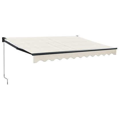 Tenda da Sole Retrattile Crema 3x2,5 m in Tessuto e Alluminio | homemem39