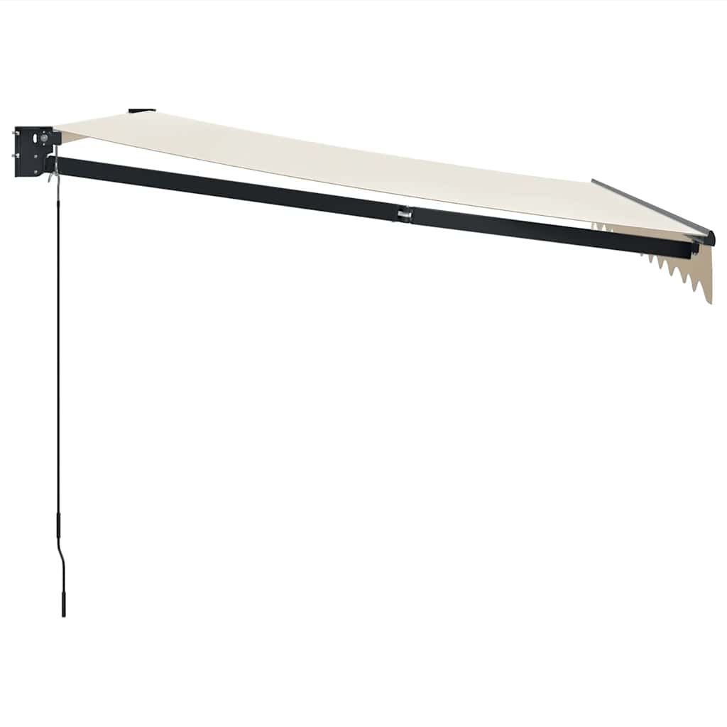 Tenda da Sole Retrattile Crema 3x2,5 m in Tessuto e Alluminio