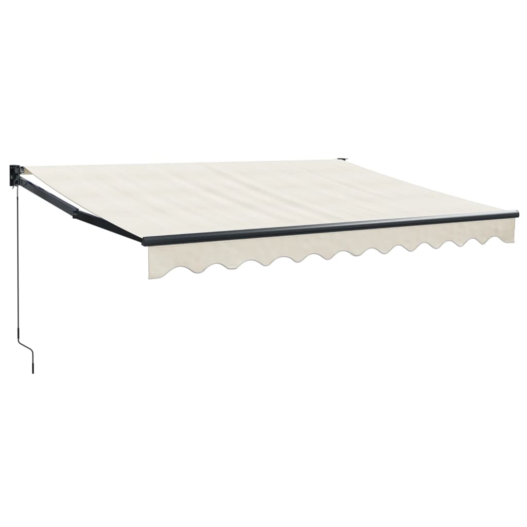 Tenda da Sole Retrattile Crema 3,5x2,5 m in Tessuto e Alluminio | homemem39