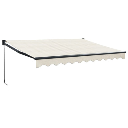 Tenda da Sole Retrattile Crema 3,5x2,5 m in Tessuto e Alluminio | homemem39